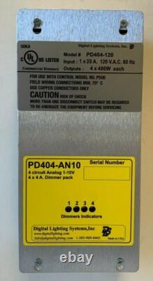 0-10V Dimmer Pack 4 Channel 500W Heavy Duty UL Listed