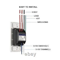 0-10V LED Dimmer Switch, Low Voltage Dimmer Switch for Dimmable LED Lights, C