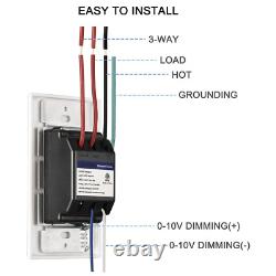 0-10V LED Dimmer Switch, Low Voltage Dimmer Switch for Dimmable LED Lights, CFL