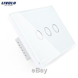 1-10pcs Livolo LED Light Touch Dimmer Remote Switch AC110250V 1Gang 2Gang 3Gang