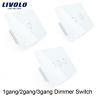 1-10pcs Livolo Us/au 1/2/3gang Wall Led Light White Touch Panel Dimmer Switch