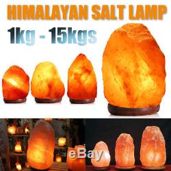 1-15KG Himalayan Salt Lamp Natural Crystal Rock Shape Dimmer Switch Night Light