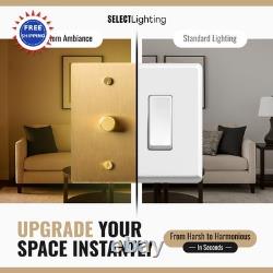 1 Gang Solid Brass Rotary Dimmer Switch Satin Finish Led Select 120V Wall Mount