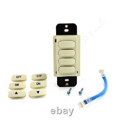 10 Hubbell Light Almond Dimming Switches for Load Control Panel 4-Button CPSD4LA
