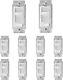 (10) Leviton 6674-10w Sureslide Dimmer For Incandescent, Cfl And Led White