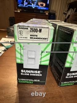 10 Lightolier Sunrise slide incandescent slide dimmer Z600W WHITE Z600-W