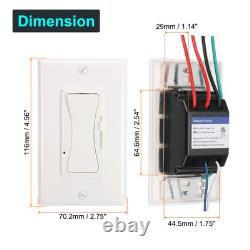 10 PCS 0-10V LED Dimmer Switch White Single-Pole or 3-Way Low Voltage Switch