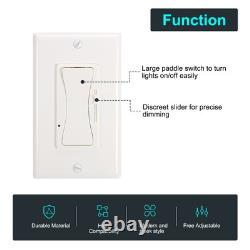 10 PCS 0-10V LED Dimmer Switch White Single-Pole or 3-Way Low Voltage Switch