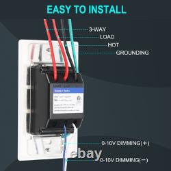 10 PCS 0-10V LED Dimmer Switch White Single-Pole or 3-Way Low Voltage Switch