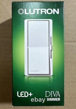 (10 PCS) LUTRON DVCL-153-WH Single /3-Way 150W CFL/ LED 600W Diva Dimmer White