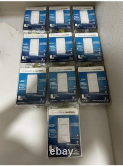 10 PCS Lutron Lighting Dimmer Switch White Original PD-6WCL-WH-R Caseta