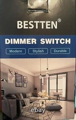 10 Pack BESTTEN Digital Dimmer Light Switch Almond Color