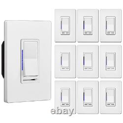 10 Pack BESTTEN Digital Dimmer Light Switch with LED Indicator Horizontal or