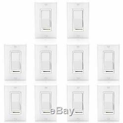 10 Pack BESTTEN Dimmer Light Switch, Universal Lighting Control, Single Pole o