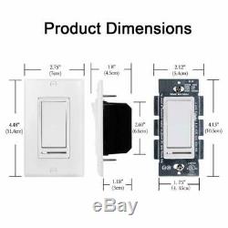 10 Pack BESTTEN Dimmer Light Switch, Universal Lighting Control, Single Pole o