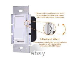 10 Pack Cloudy Bay 3-Way/Single Pole Dimmer Electrical Light Switch for 150