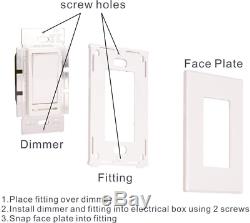 10 Pack Cloudy Bay 3-Way/Single Pole Dimmer Electrical Light Switch for 150W L