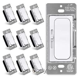 10 Pack Digital Dimmer Light Switch Single Pole or 3-Way LED /Incandescent/ C