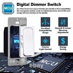 10 Pack Digital Dimmer Light Switch Single Pole or 3-Way LED /Incandescent/ C