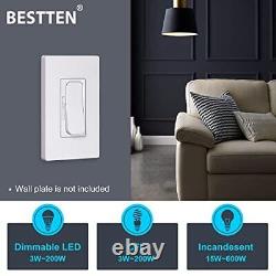 10 Pack Digital Dimmer Light Switch Single Pole or 3-Way LED /Incandescent/ C