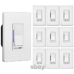 10 Pack Digital Dimmer Light Switch with LED Indicator Horizontal