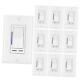 10 Pack Digital Dimmer Light Switch With Led Indicator, Horizontal 10