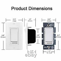 10 Pack Dimmer Light Switch, Single-Pole Or 3-Way, 120V, Compatible With LED, UL