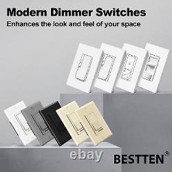 10 Pack Dimmer Light Switch, Single-Pole or 3-Way Dimmer Switches, 120V, Comp