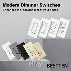 10 Pack Dimmer Light Switch, Single-Pole or 3-Way Dimmer Switches, 120V, Compati