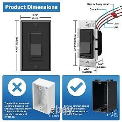 10 Pack Dimmer Wall Light Switch, Compatible with Dimmable LED, CFL, Incand