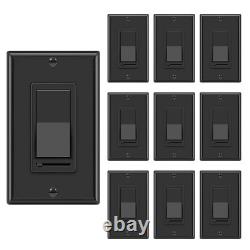 10 Pack Dimmer Wall Light Switch, Compatible with Dimmable LED, CFL, Incandes