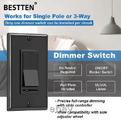 10 Pack Dimmer Wall Light Switch, Compatible with Dimmable LED, CFL, Incandes