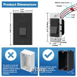 10 Pack Dimmer Wall Light Switch, Compatible with Dimmable LED, CFL, Incandes