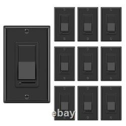 10 Pack Dimmer Wall Light Switch, Compatible with Dimmable LED, CFL, Incandescen