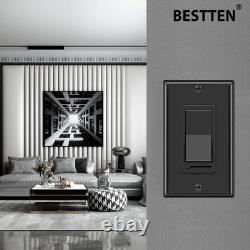 10 Pack Dimmer Wall Light Switch, Compatible with Dimmable LED, CFL, Incandescen
