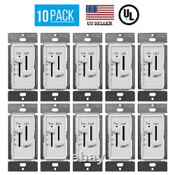 10 Pack Dual Slider Ceiling Fan Light Control Led Dimmer Switch Single Pole