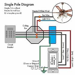 10 Pack Dual Slider Ceiling Fan Light Control Led Dimmer Switch Single Pole