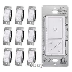 10 Pack Super Slim Digital Dimmer Light Switch with Air Gap Power Cut Off S