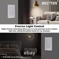 10 Pack Super Slim Digital Dimmer Light Switch with Air Gap Power Cut Off S