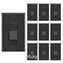 10 Pack of Dimmer Wall Light Switches Compatible with LED, CFL, Incandescent