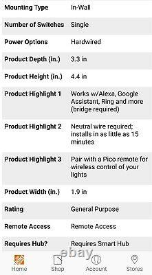 10 QTY Lutron Caseta Wireless Multi-Location In-Wall Neutral Switch