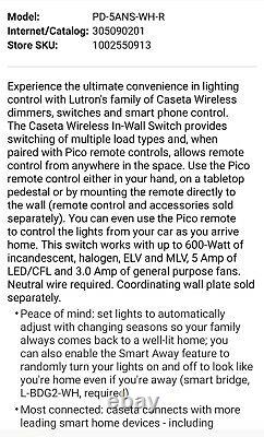 10 QTY Lutron Caseta Wireless Multi-Location In-Wall Neutral Switch