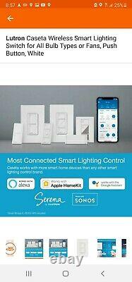 10 QTY Lutron Caseta Wireless Multi-Location In-Wall Neutral Switch