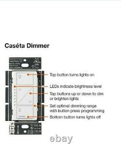 10 QTY Lutron Caseta Wireless Smart Lighting Dimmer Switch Remote Kit for Wall