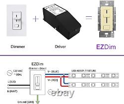 100 Watt LED Driver and Dimmer Switch Single Integrated Unit, Ezdim 120V AC 24
