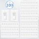 100pk Decora Dimmer Light Switch Single Pole / 3-way Led / Incandescent / Cfl