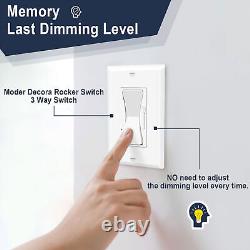 100PK Decora Dimmer Light Switch Single Pole / 3-Way LED / Incandescent / CFL