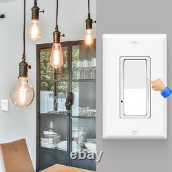 100PK Single Pole / 3-Way Decora White Dimmer Switch for LED Light, CFL, Halogen