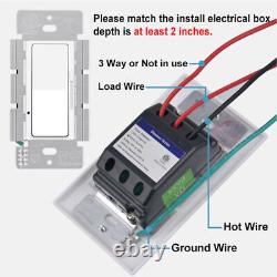 100PK Single Pole / 3-Way Decora White Dimmer Switch for LED Light, CFL, Halogen