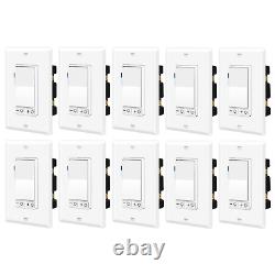 10PK 3-Way Dimmer Switch for LED/ CFL Lights 15A 120V 600W Halogen/Incandescent